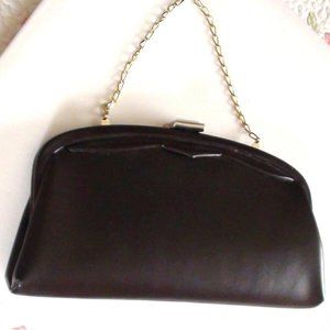 Clutch Handbag Evening or Mourning purse Black 1940s Exc condition